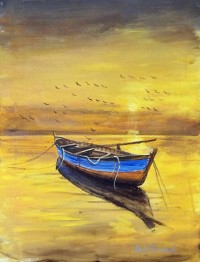 Abdul Hameed, 18 x 24 inch, Acrylic on Canvas, Seascape Painting, AC-ADHD-118